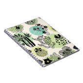 Bloeiende Cactussen: Hand-getrokken Naadloze Charm Notitieboek (Rechterzijde)