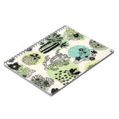 Bloeiende Cactussen: Hand-getrokken Naadloze Charm Notitieboek (Linkerzijde)