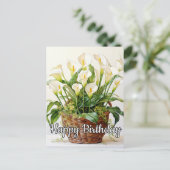 Bloeiende Calla Lelie Bloemen Briefkaart (Staand voorkant)