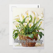 Bloeiende Calla Lelie Bloemen Briefkaart (Voorkant / Achterkant)