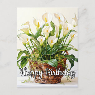 Bloeiende Calla Lily Bloemen Briefkaart