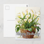 Bloeiende Calla Lily Bloemen Briefkaart (Voorkant / Achterkant)