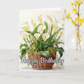 Bloeiende Calla Lily Bloemen Kaart (Gele Bloem)