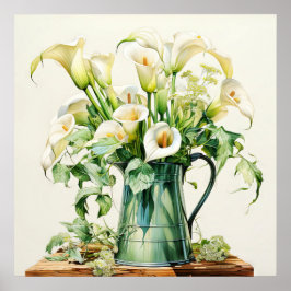  bloeiende Calla Lily Flowers Poster