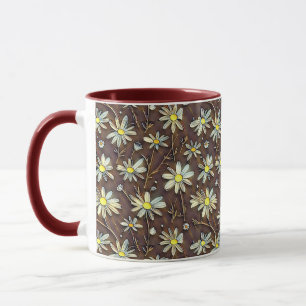 Bloeiende camomiles - Modern bloemmotief ontwerp Mok