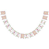 Bloeiende Chic Bloemige Bruid te Worden Bruidsfees Vlaggetjes (Alle)