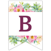 Bloeiende Chic Bloemige Bruid Wordt te Bruiloft Bo Vlaggetjes (Derde vlag)