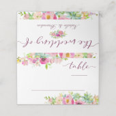 Bloeiende Chic Bloemstuk Stoel Huwelijk Tafel Numm Plaatskaartje (Buitenkant ongevouwen)