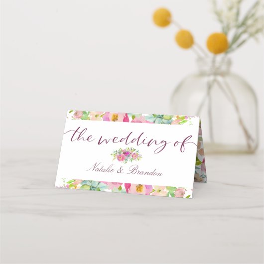 Bloeiende Chic Bloemstuk Stoel Huwelijk Tafel Numm Plaatskaartje (Achterkant)