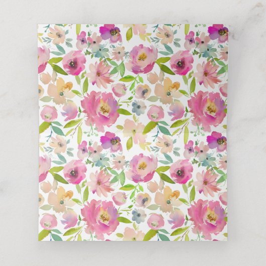 Bloeiende Chic Bloemstuk Stoel Huwelijk Tafel Numm Plaatskaartje (Binnenkant ongevouwen)