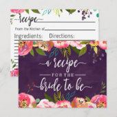 Bloeiende Chic Floral Vrijgezellenfeest Recept Kaa Briefkaart (Voorkant / Achterkant)