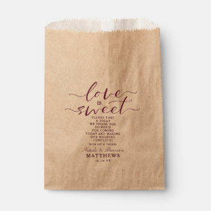 Bloeiende Chic Floral Wedding Love is Sweet Treat Bedankzakje