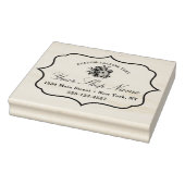 Bloeiende Chic Haakje Frame & Elegant Script Rubberstempel (Stempel)