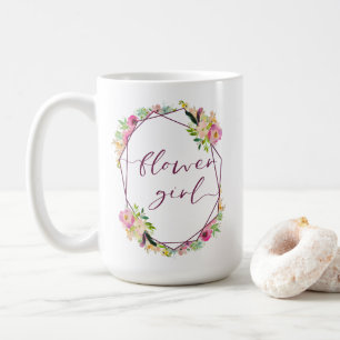Bloeiende Chic Mint & Blush Roze Bloemenkind Koffiemok