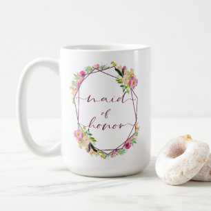 Bloeiende Chic Mint & Blush Roze Getuige Koffiemok