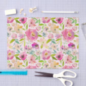 Bloeiende Chic Mint & Blush Roze Waterverf Bruilof Tissuepapier (Craft)