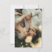 Bloeiende Chic Wilde Roos Roze Foto Bruiloft Save The Date (Achterkant)