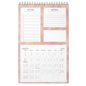 Bloeiende chique bloemen persoonlijke maandelijkse kalender (Mar 2026)