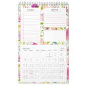 Bloeiende chique bloemen persoonlijke maandelijkse kalender (Jan 2026)