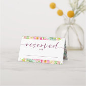 Bloeiende Chique Floral Gereserveerde Zitplaatsen  Plaatskaartje (Voorkant)