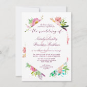 Bloeiende Chique Mint & Blush Bloemen Hexagon Brui Kaart (Voorkant)