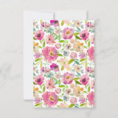 Bloeiende Chique Mint & Blush Bloemen Verlovingsfe Kaart (Achterkant)