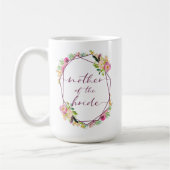 Bloeiende Chique Mint & Blush Moeder van de Bruid Koffiemok (Links)