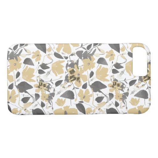 Bloeiende Clematis Vine Waterverf Case-Mate iPhone Case (Achterkant (Horizontaal))