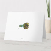 Bloeiende continue lijn bloemen in vaas kaart (Achterkant)