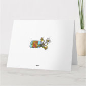 Bloeiende continue lijn marmelade en bloemen kaart (Achterkant)