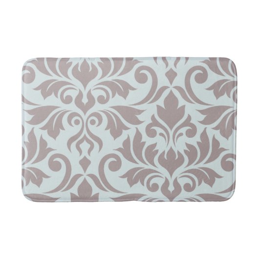 Bloeiende Damask Art I Taupe op Duck Egg Blue Badmat (Voorkant)