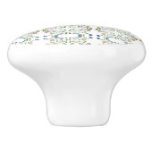 Bloeiende deurtrekkracht keramische knop (Zijkant)