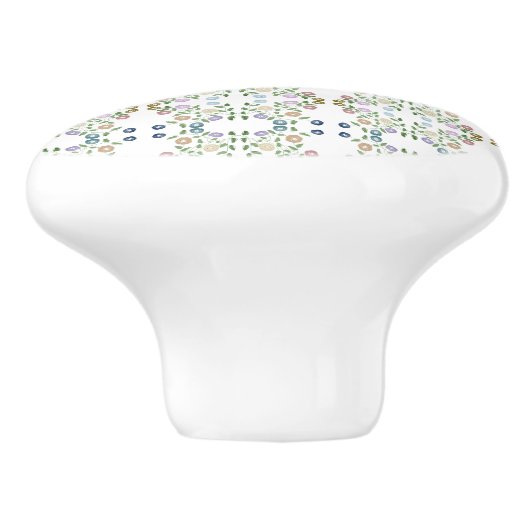 Bloeiende deurtrekkracht keramische knop (Zijkant)