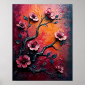 Bloeiende Dreamscape - Abstracte Bloemen Poster (Voorkant)
