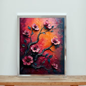 Bloeiende Dreamscape - Abstracte Bloemen Poster
