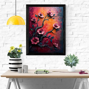 Bloeiende Dreamscape - Abstracte Bloemen Poster