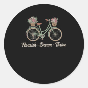 Bloeiende droom gedijen bloemenfiets Trump subtiel Ronde Sticker