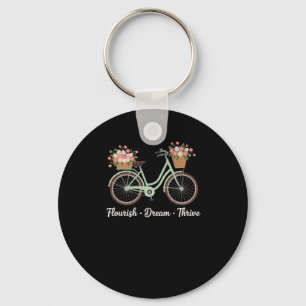 Bloeiende droom gedijen bloemenfiets Trump subtiel Sleutelhanger