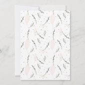 Bloeiende eerste verjaardag uitnodiging (Achterkant)