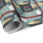 Bloeiende Elegantie Bloemen Wrapper Cadeaupapier (Rol Hoek)