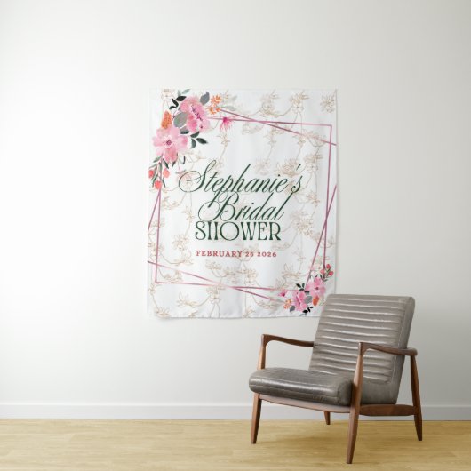 Bloeiende elegantie: een bloemige fantasie wandtap wandkleed (In situ)