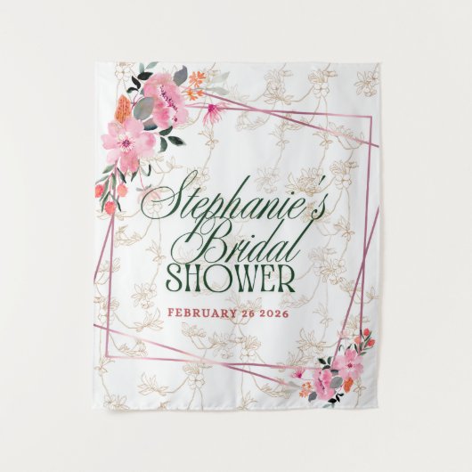 Bloeiende elegantie: een bloemige fantasie wandtap wandkleed (Voorkant)