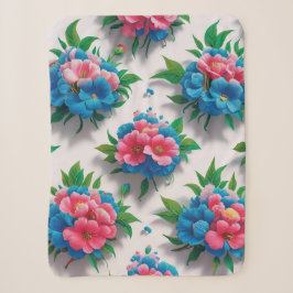 Bloeiende Elegantie: Een Chic Bloemmotief Sherpa Deken