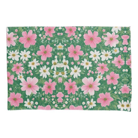 Bloeiende elegantie: Floral Design Kussensloop (Voorkant)