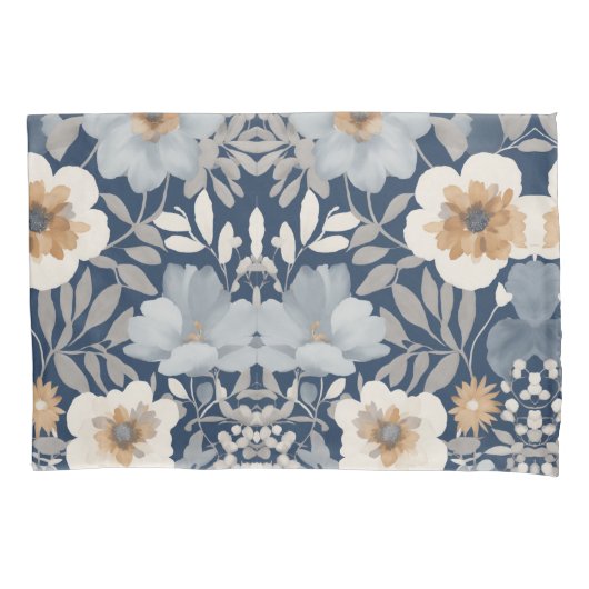 Bloeiende elegantie: Floral Design Kussensloop (Voorkant)