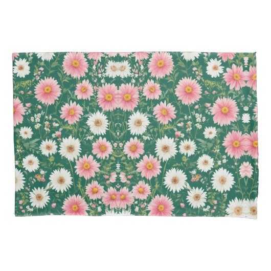 Bloeiende elegantie: Floral Design Kussensloop (Voorkant)