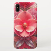 Bloeiende Elegantie Fluweel Pastel Bloemen & Abstr iPhone Hoesje (Achterkant)