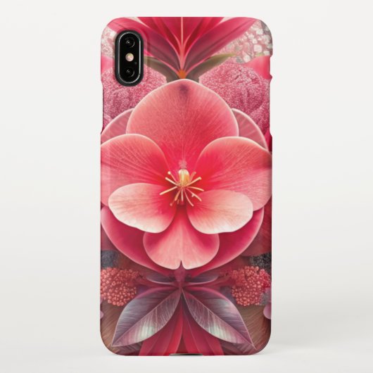 Bloeiende Elegantie Fluweel Pastel Bloemen & Abstr iPhone Hoesje (Achterkant)