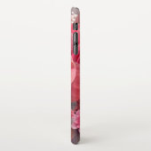 Bloeiende Elegantie Fluweel Pastel Bloemen & Abstr iPhone Hoesje (Linkerkant)