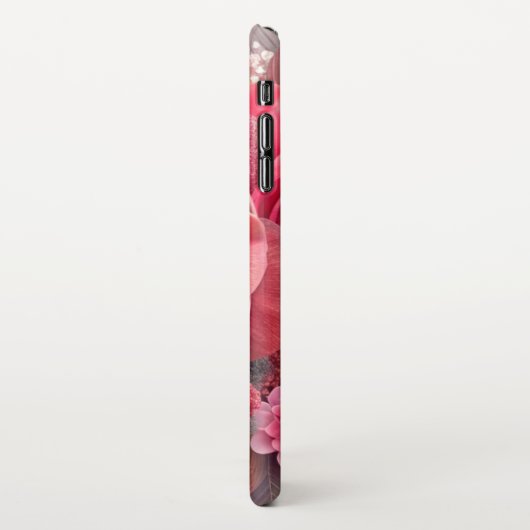 Bloeiende Elegantie Fluweel Pastel Bloemen & Abstr iPhone Hoesje (Linkerkant)